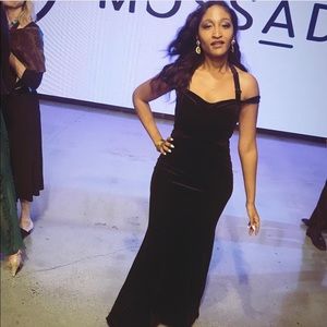 Velvet floor length dress